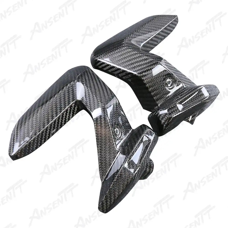 Cache-bougies en fibre de carbone (paire) pour BMW R1250RS 2021-2024, tissage sergé 2x2 (brillant)