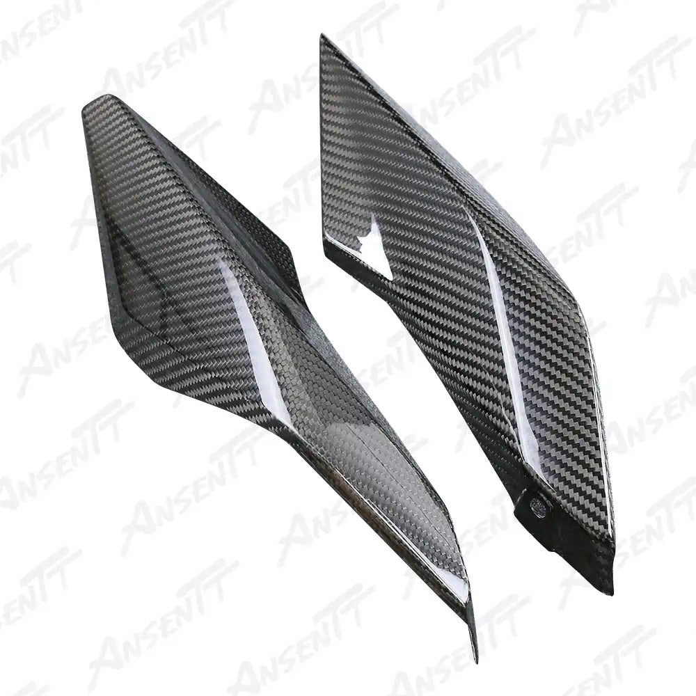 Carbon Fiber Rear Tail Side Cowls (Pair) for BMW R1250RS 2021-2024, 2x2 Twill Weave (Glossy)