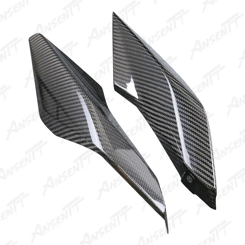 Carenagens Laterais Traseiras em Fibra de Carbono (Par) para BMW R1250RS 2021-2024, Tecido Sarja 2x2 (Brilhante)