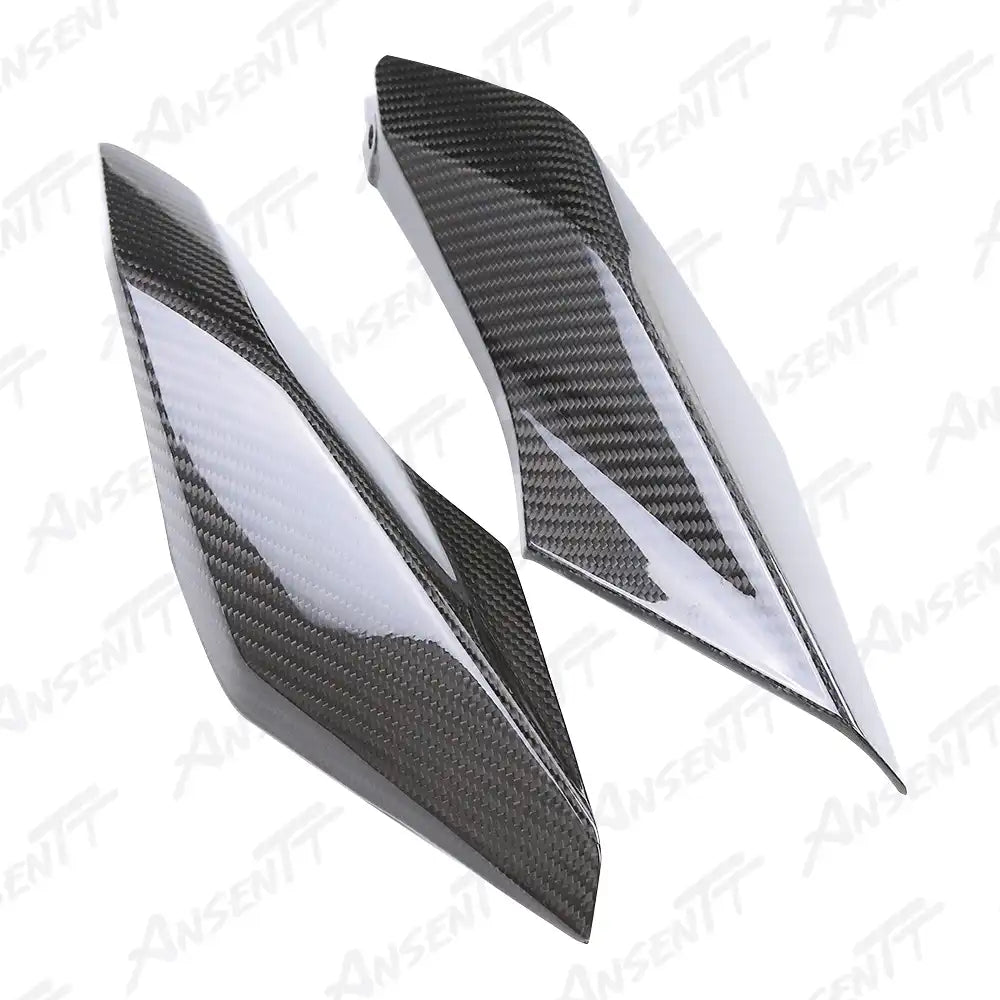 Carbon Fiber Rear Tail Side Cowls (Pair) for BMW R1250RS 2021-2024, 2x2 Twill Weave (Glossy)