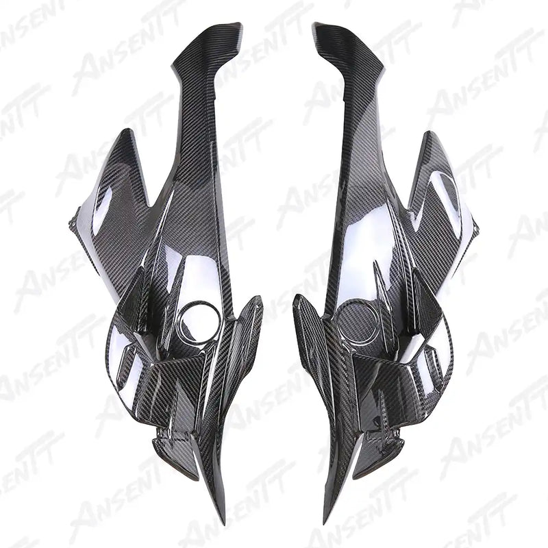 Panel lateral de carenado de fibra de carbono (par) para BMW S1000RR 2019-2022, tejido de sarga 2x2 (brillante)