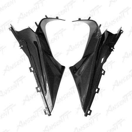 Carbon Fiber Upper Fairing Infill Panels (Pair) for BMW S1000RR 2023-2024, 2x2 Twill Weave (Glossy)