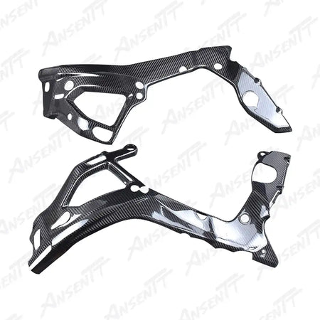 Carbon Fiber Frame Covers (Pair) for BMW S1000RR 2019-2022, 2x2 Twill Weave (Glossy)