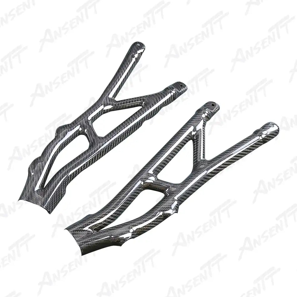 Carbon Fiber Frame Covers (Pair) for BMW S1000RR 2019-2022, 2x2 Twill Weave (Glossy)