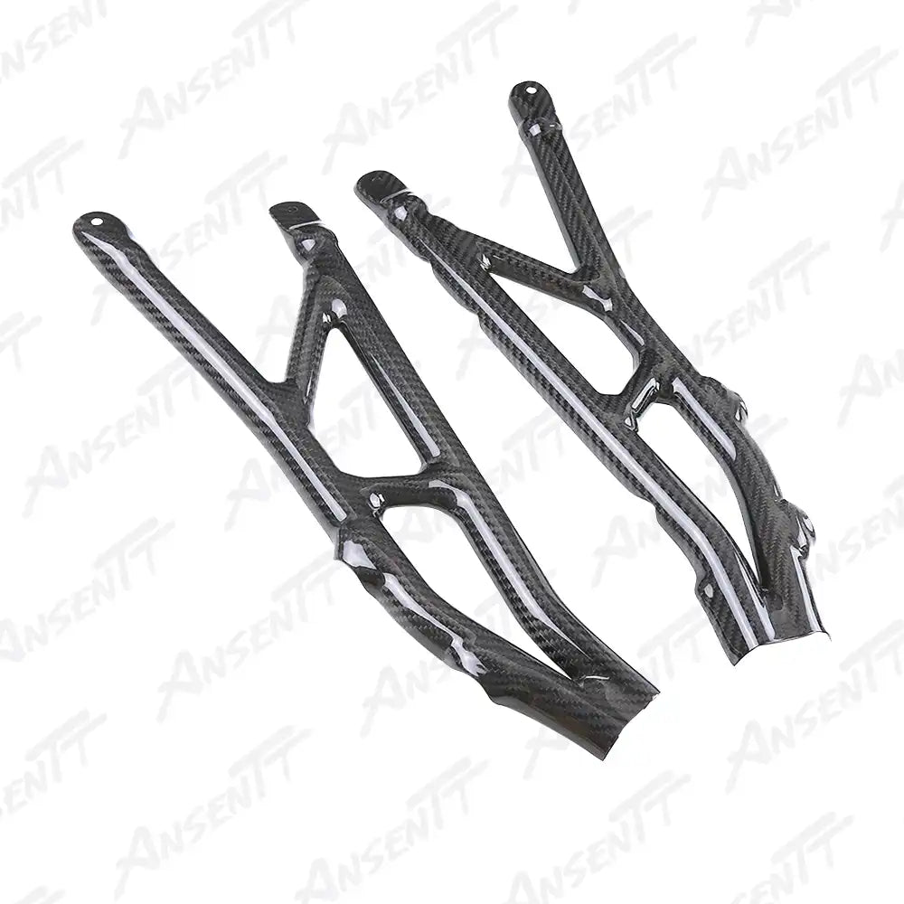 Carbon Fiber Frame Covers (Pair) for BMW S1000RR 2019-2022, 2x2 Twill Weave (Glossy)