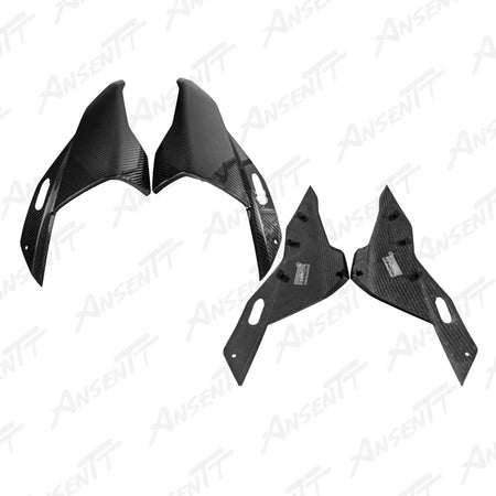 Carbon Fiber Front Fairing Side Panels (Pair) for BMW S1000RR 2023-2024, 2x2 Twill Weave (Glossy)