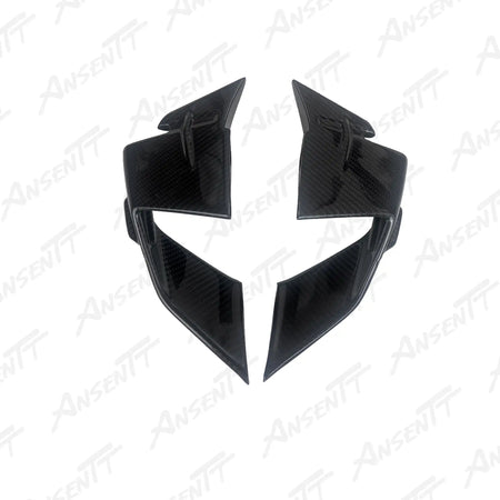 Carbon Fiber Aerodynamic Winglets (Pair) for BMW S1000RR 2023-2024, 2x2 Twill Weave (Glossy)