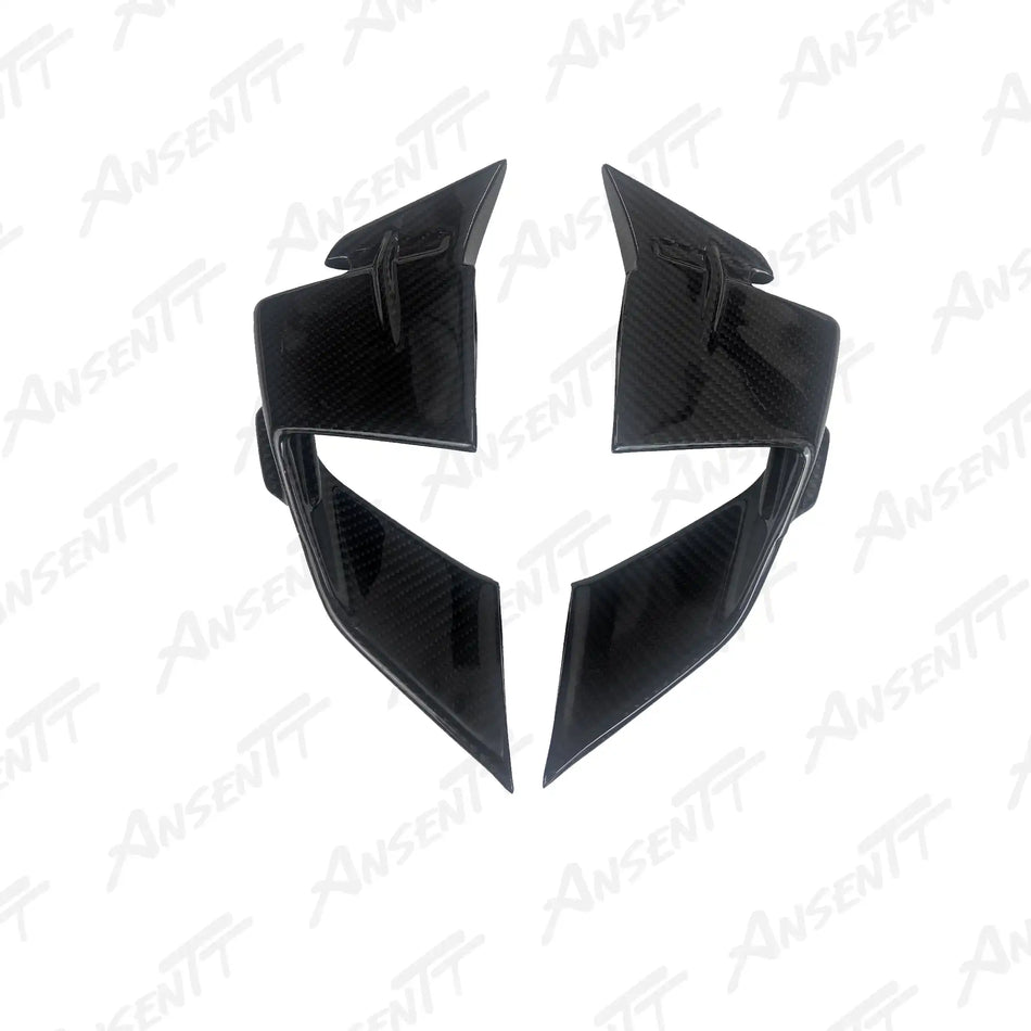 Carbon Fiber Aerodynamic Winglets (Pair) for BMW S1000RR 2023-2024, 2x2 Twill Weave (Glossy)