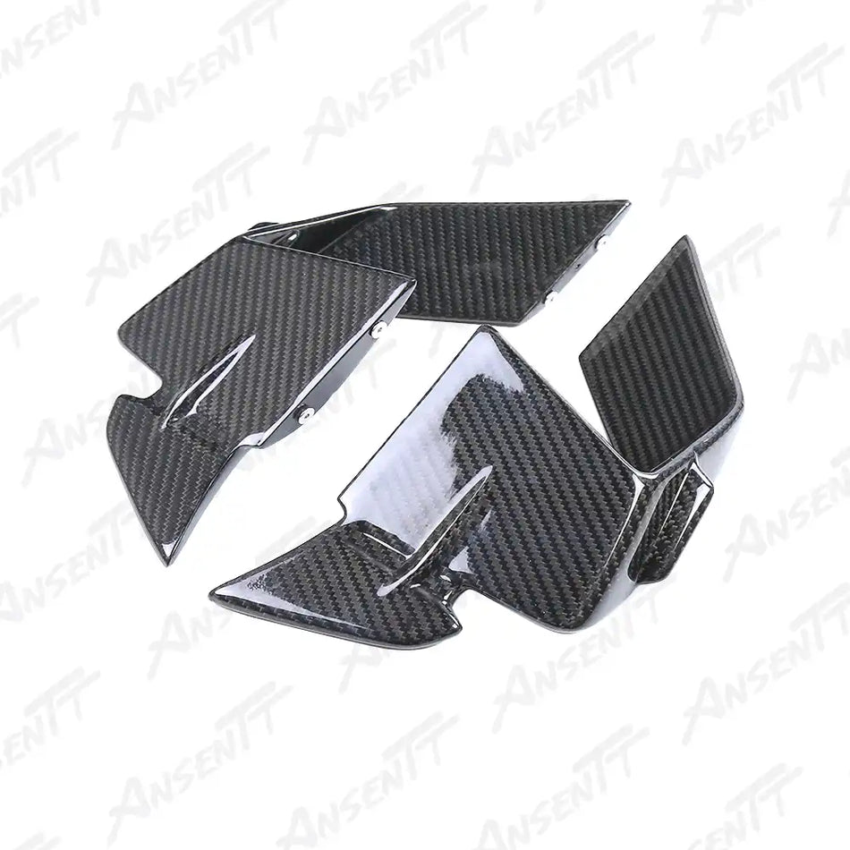 Carbon Fiber Aerodynamic Winglets (Pair) for BMW S1000RR 2023-2024, 2x2 Twill Weave (Glossy)