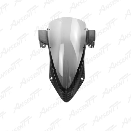 Carbon Fiber Front Windshield for BMW S1000RR 2023-2024, 2x2 Twill Weave (Glossy)