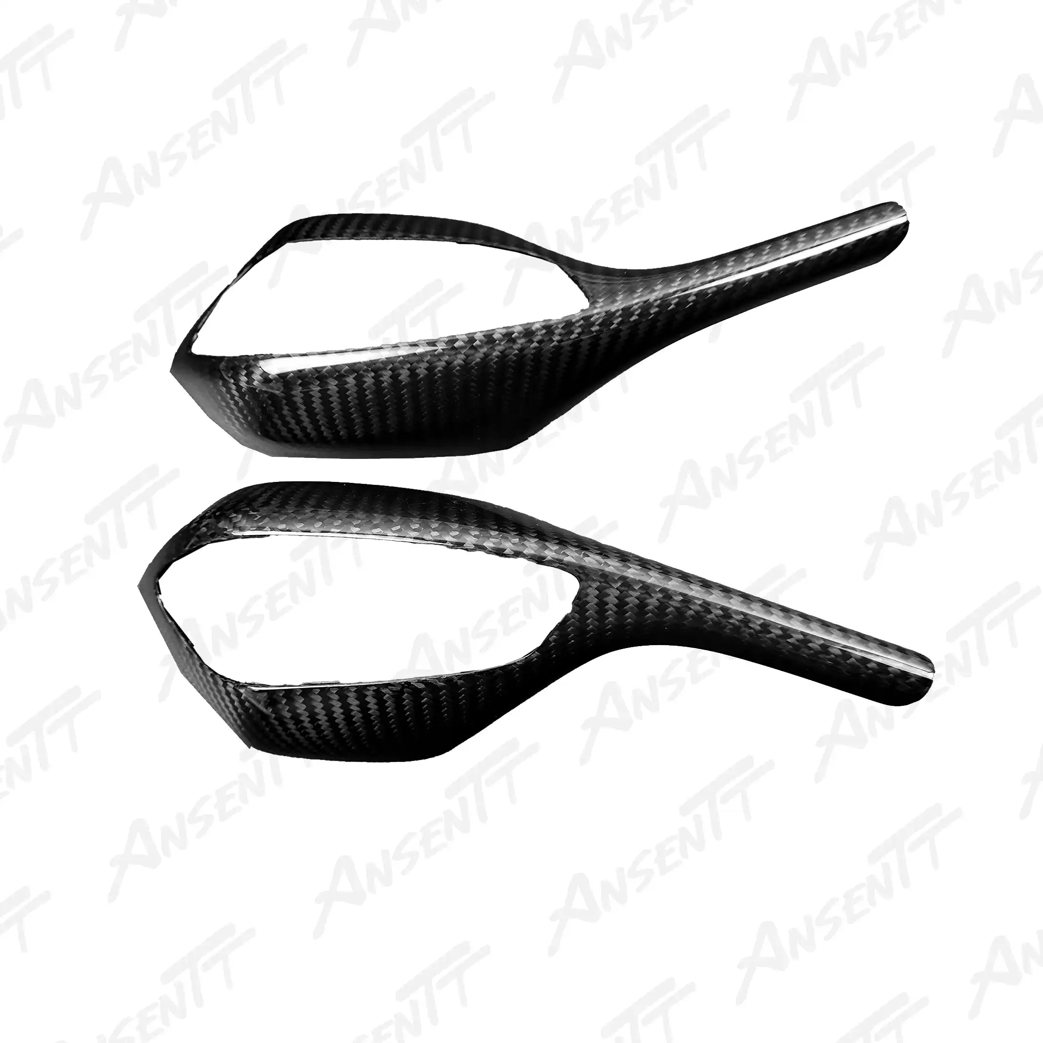 Carbon Fiber Mirror Caps (Pair) for BMW S1000RR 2023-2024, 2x2 Twill Weave (Glossy)
