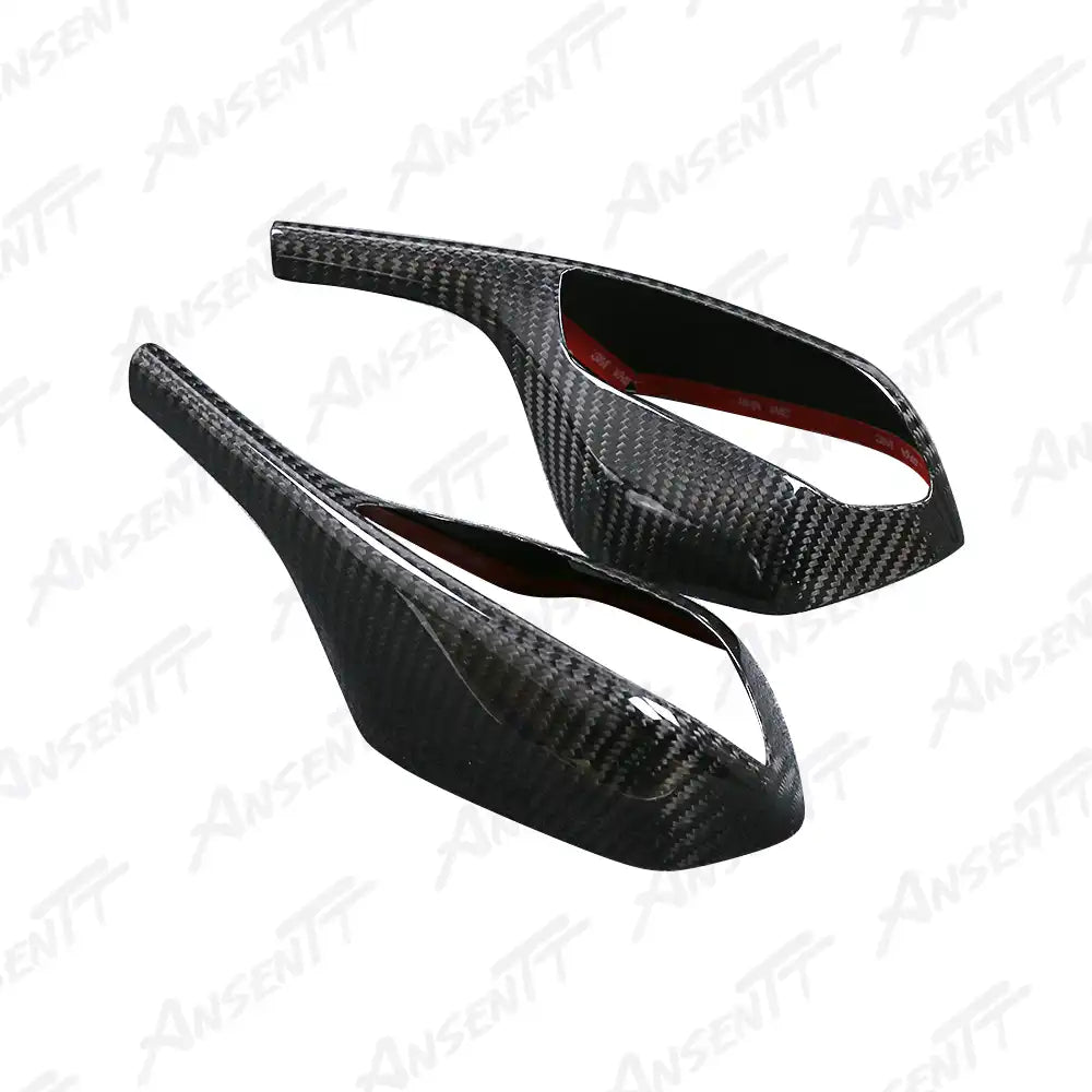 Carbon Fiber Mirror Caps (Pair) for BMW S1000RR 2023-2024, 2x2 Twill Weave (Glossy)