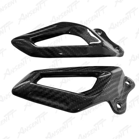Carbon Fiber Heel Guards (Pair) for BMW S1000RR 2019-2022, 2x2 Twill Weave (Glossy)