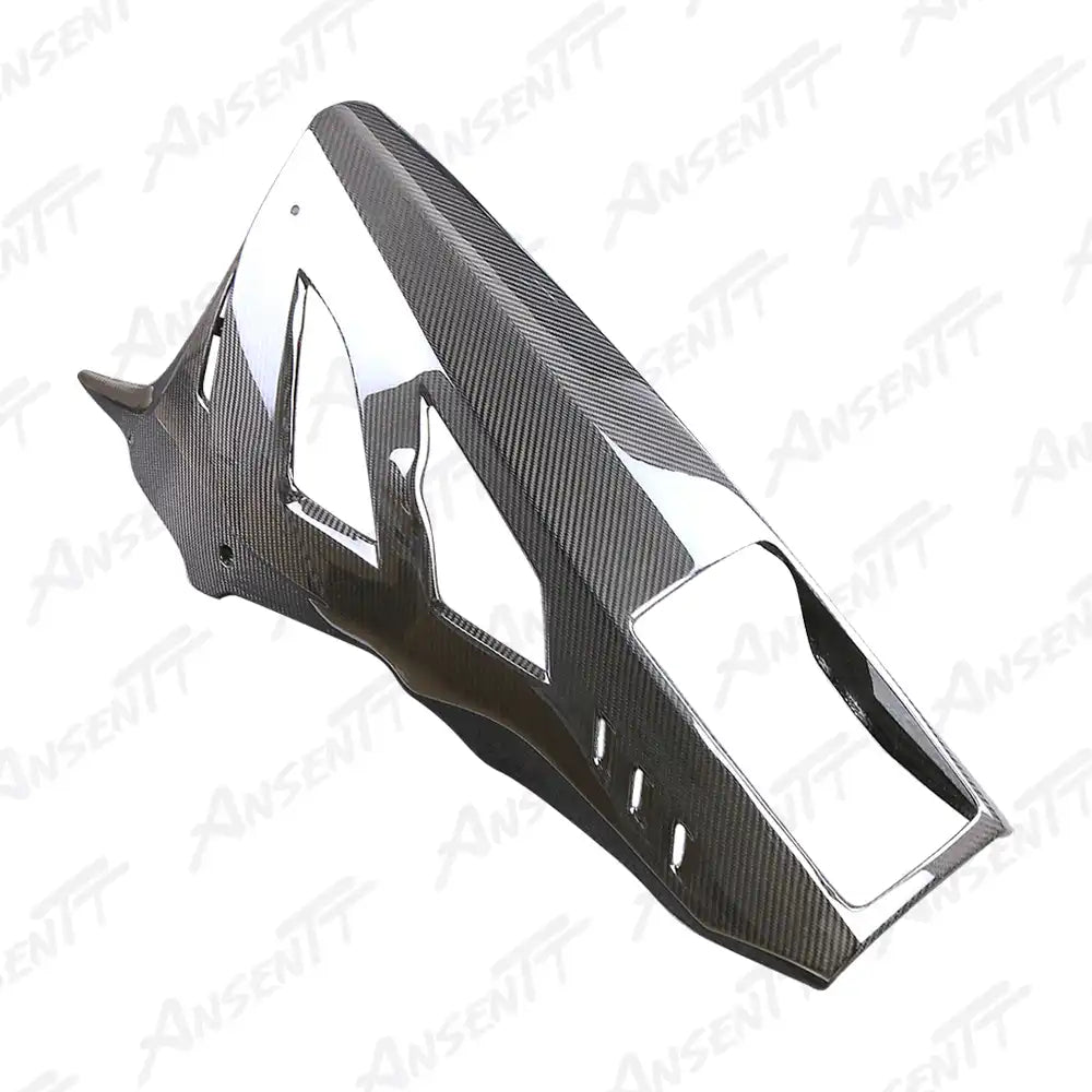 Carbon Fiber Long Belly Pan for BMW S1000RR 2019-2022, 2x2 Twill Weave (Glossy)