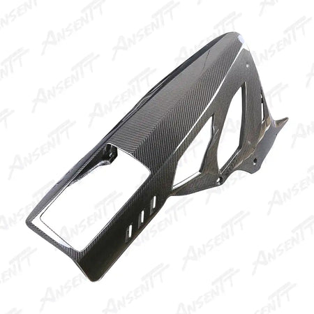 Carbon Fiber Long Belly Pan for BMW S1000RR 2023-2024, 2x2 Twill Weave (Glossy)