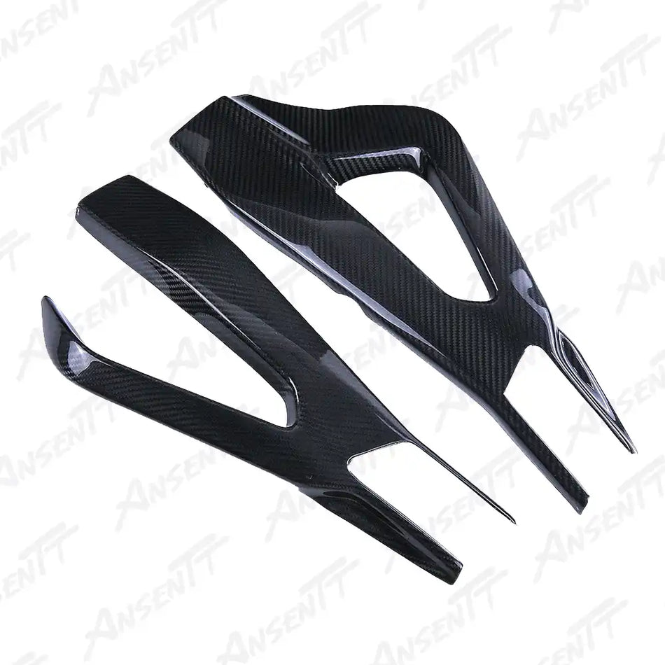 Carbon Fiber Rear Swingarm Covers (Pair) for BMW S1000RR 2023-2024, 2x2 Twill Weave (Glossy)