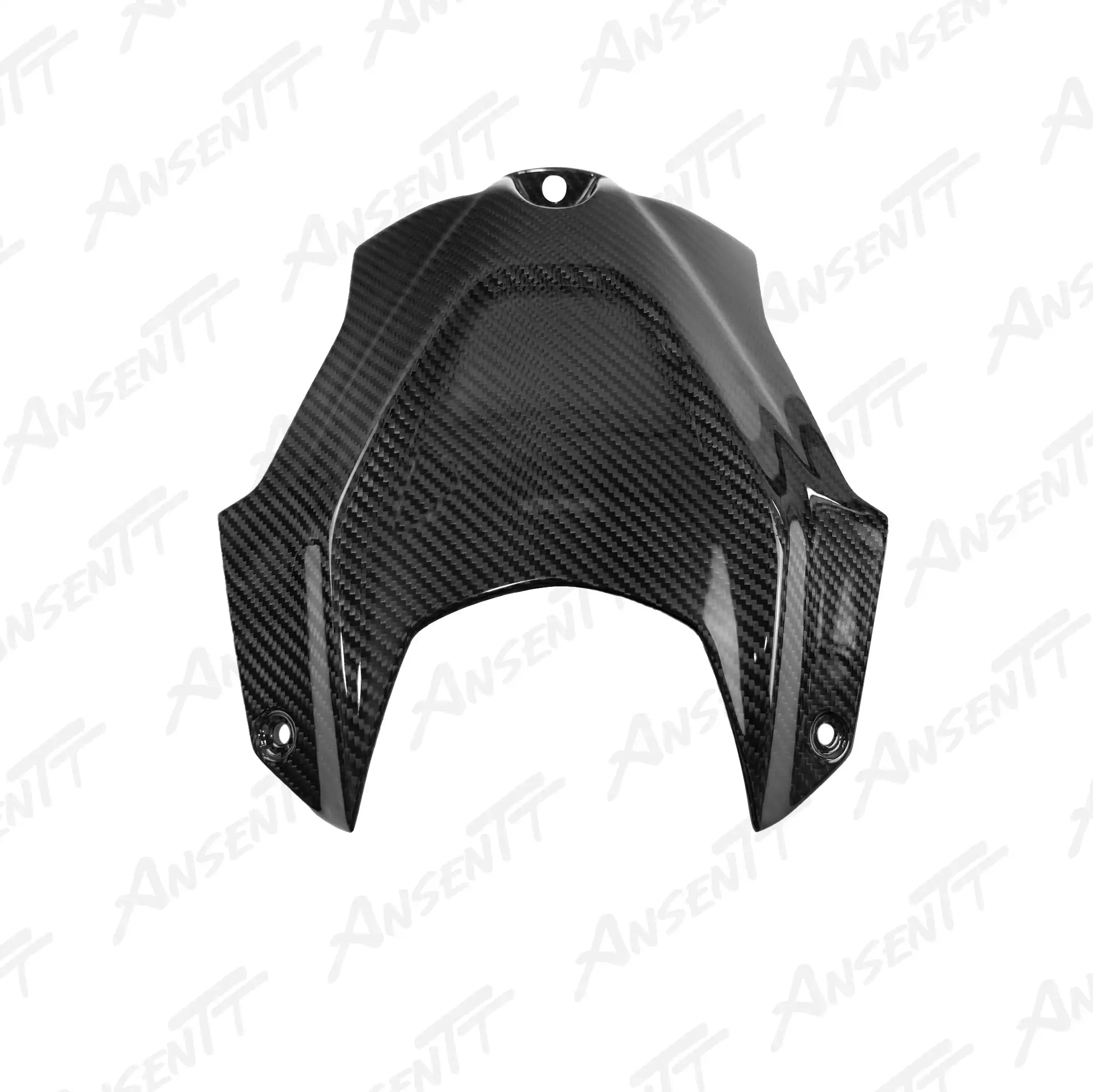 Carbon Fiber Upper Tank Cover for BMW S1000RR 2023-2024, 2x2 Twill Weave (Glossy)