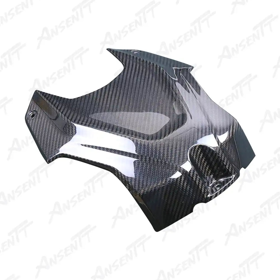 Carbon Fiber Upper Tank Cover for BMW S1000RR 2023-2024, 2x2 Twill Weave (Glossy)