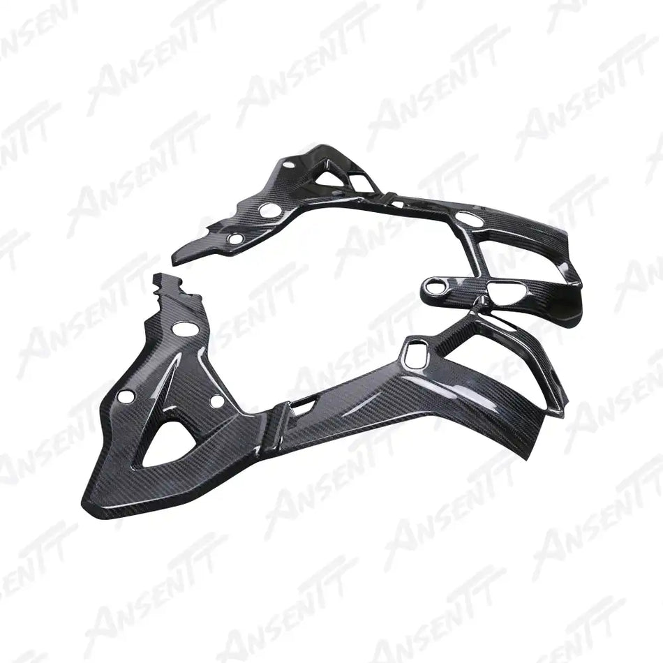Carbon Fiber Frame Protector Cover for BMW S1000XR 2020-2023, 2x2 Twill Weave (Glossy)
