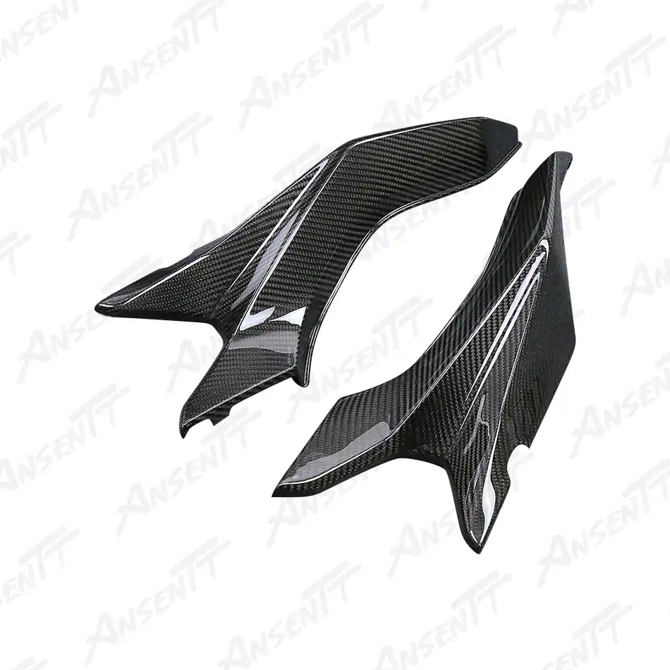 Carbon Fiber Under Seat Side Panels (Pair) for BMW S1000XR 2020-2023, 2x2 Twill Weave (Glossy)