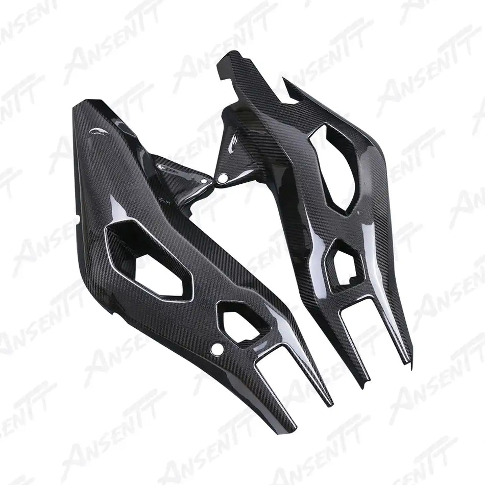 Carbon Fiber Rear Swingarm Cover for BMW S1000XR 2020-2023, 2x2 Twill Weave (Glossy)