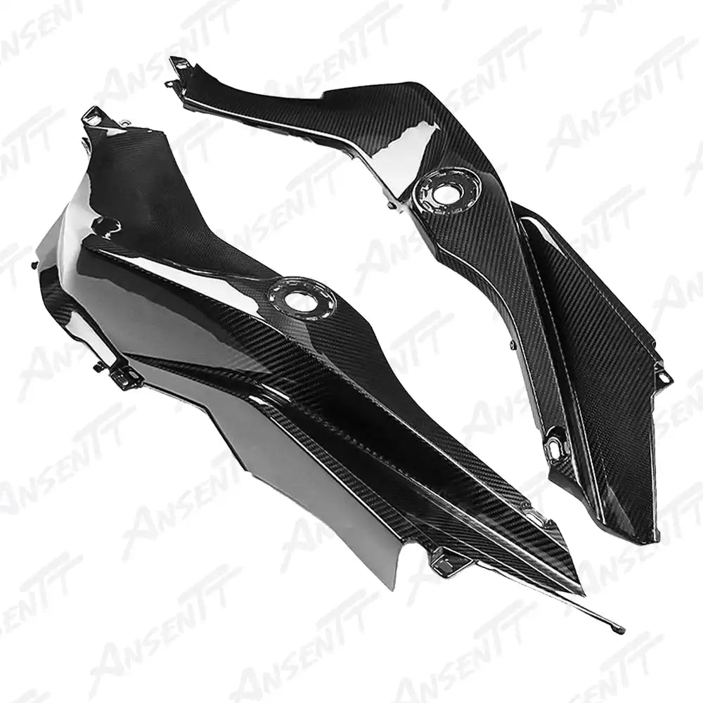 Carbon Fiber Front Side Tank Panels (Pair) for BMW S1000XR 2020-2023, 2x2 Twill Weave (Glossy)