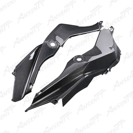 Carbon Fiber Front Side Tank Panels (Pair) for BMW S1000XR 2020-2023, 2x2 Twill Weave (Glossy)