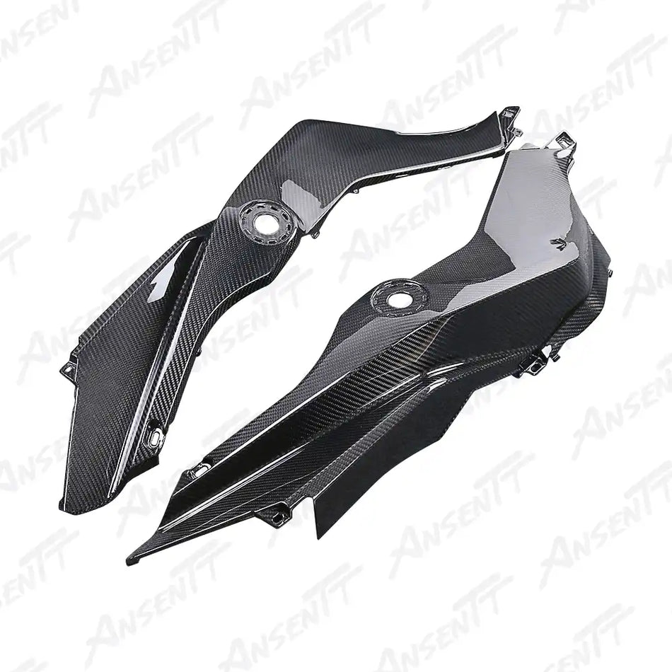 Carbon Fiber Front Side Tank Panels (Pair) for BMW S1000XR 2020-2023, 2x2 Twill Weave (Glossy)