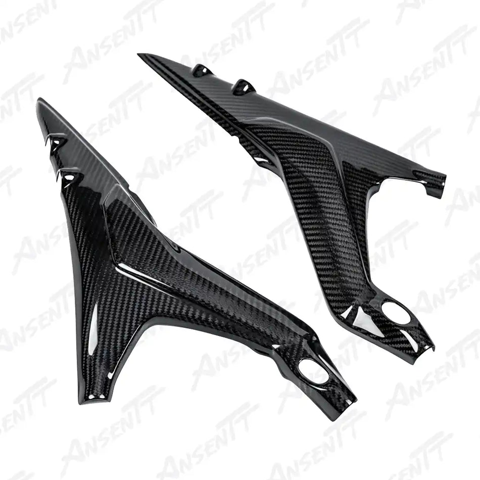 Carbon Fiber Rear Subframe Covers Protectors (Pair) for Ducati Panigale V4  V4S 2020-2022 - 2x2 Twill Glossy