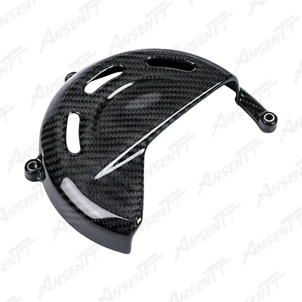 Carbon Fiber Dry Clutch Case Cover Protector for Ducati Panigale V4 V4S V4R & Streetfighter V4 V4S 2018-2024 - 2x2 Twill Glossy