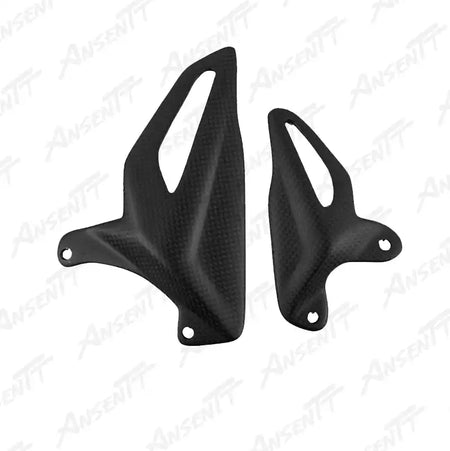 Carbon Fiber Rearsets Heel Guards Protectors (Pair) for Ducati Panigale V4 V4S & Streetfighter V4 V4S 2018-2024 - 2x2 Twill Glossy