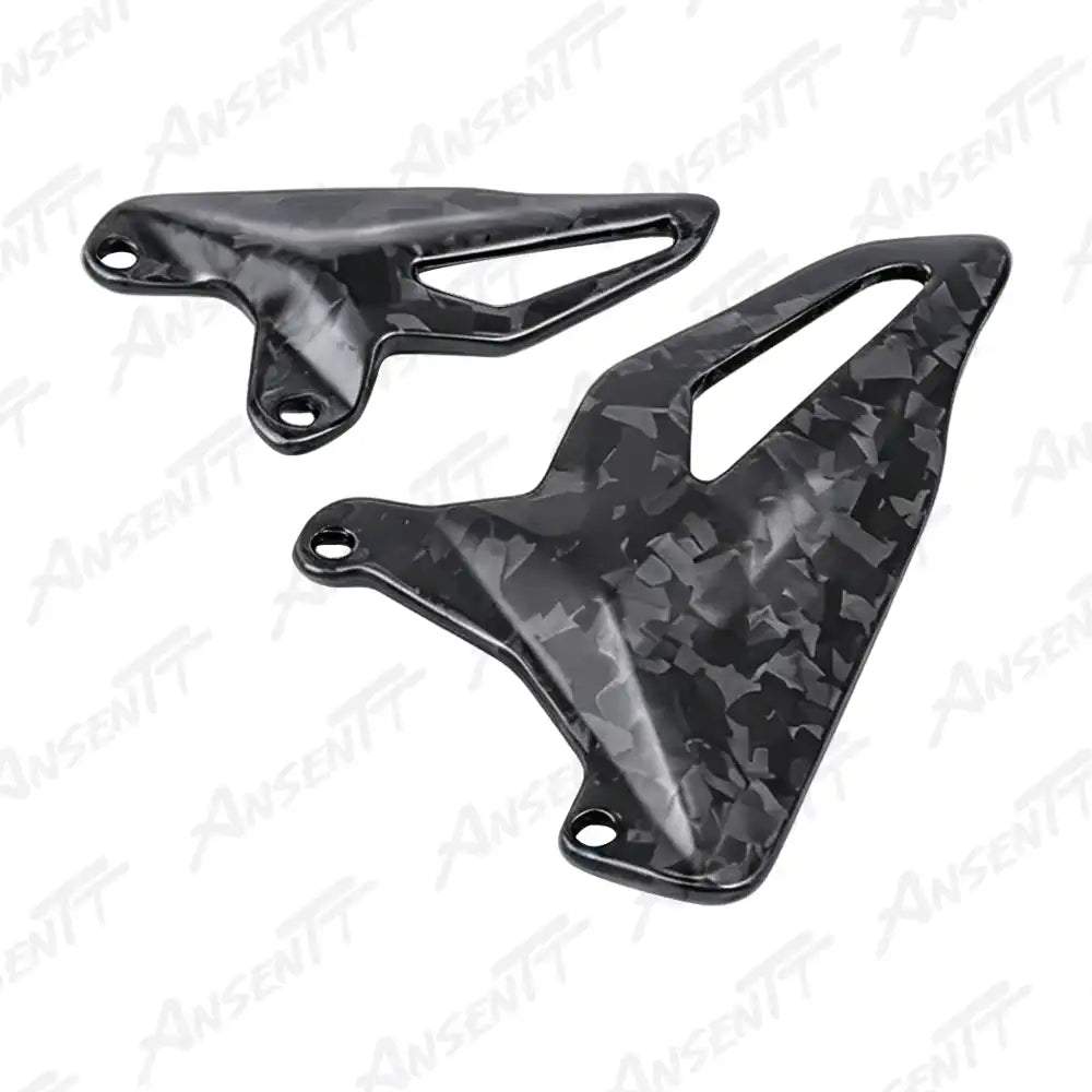 Carbon Fiber Rearsets Heel Guards Protectors (Pair) for Ducati Panigale V4 V4S & Streetfighter V4 V4S 2018-2024 - 2x2 Twill Glossy