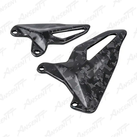 Carbon Fiber Rearsets Heel Guards Protectors (Pair) for Ducati Panigale V4 V4S & Streetfighter V4 V4S 2018-2024 - 2x2 Twill Glossy