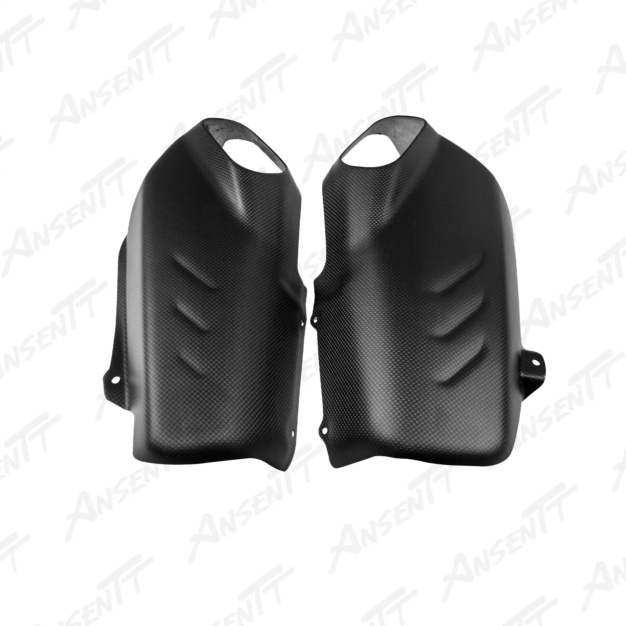 Carbon Fiber Lower Exhaust Heat Shield for Ducati Panigale V4  V4S 2021-2024 & Streetfighter V4  V4S 2023-2024 – Euro5 Stock Exhaust, 2x2 Twill Glossy