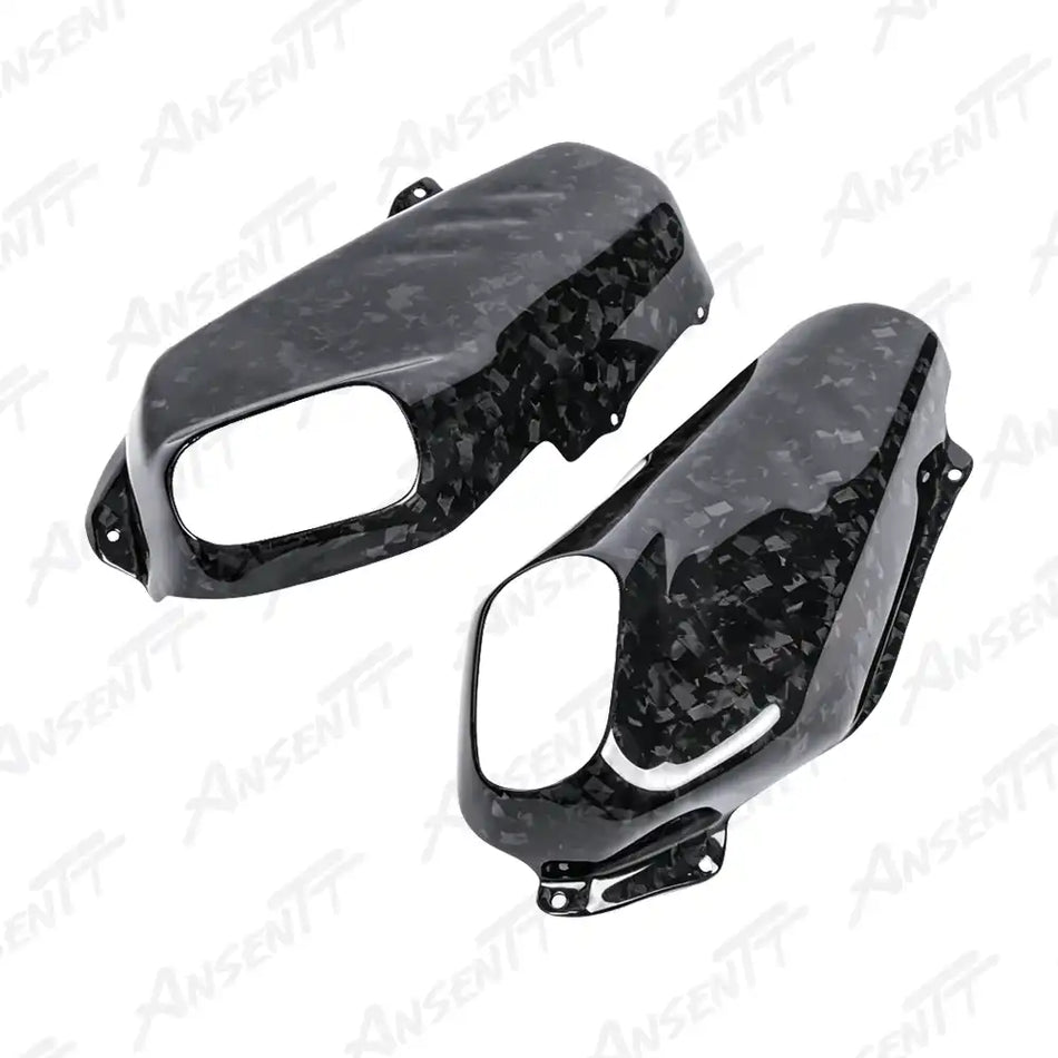 Carbon Fiber Lower Exhaust Heat Shield for Ducati Panigale V4  V4S 2021-2024 & Streetfighter V4  V4S 2023-2024 – Euro5 Stock Exhaust, 2x2 Twill Glossy