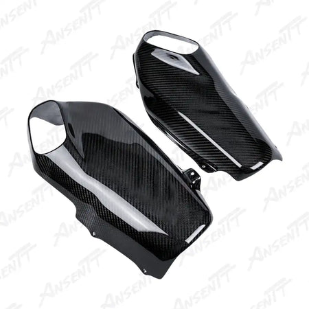 Carbon Fiber Lower Exhaust Heat Shield for Ducati Panigale V4  V4S 2021-2024 & Streetfighter V4  V4S 2023-2024 – Euro5 Stock Exhaust, 2x2 Twill Glossy