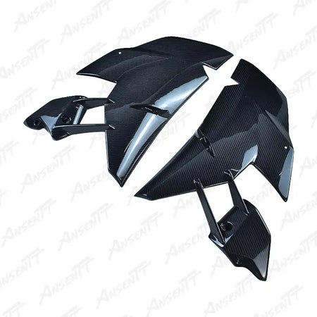 Carbon Fiber Side Fairing Panels (Pair) for Kawasaki Ninja H2 H2C H2R 2015-2024 - 2x2 Twill Glossy