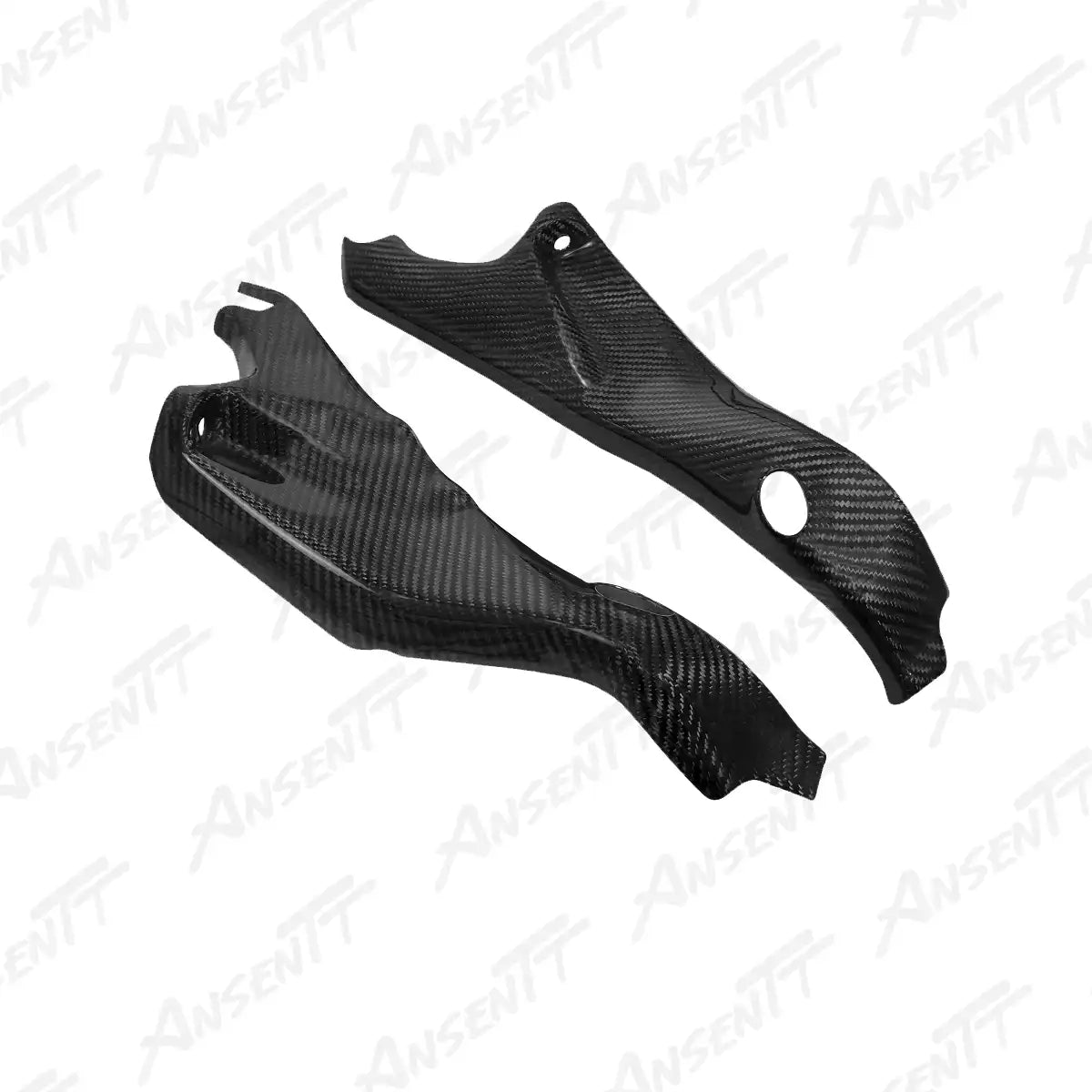Carbon Fiber Subframe Covers (Pair) for Kawasaki Ninja H2 H2C H2R 2015-2024 - 2x2 Twill Glossy