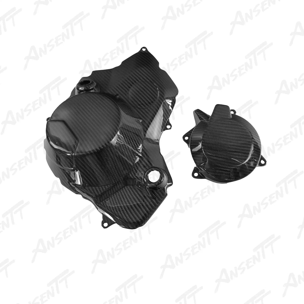 Carbon Fiber Engine Covers (Pair) for Kawasaki Ninja H2 H2C H2R 2015-2024 - 2x2 Twill Glossy