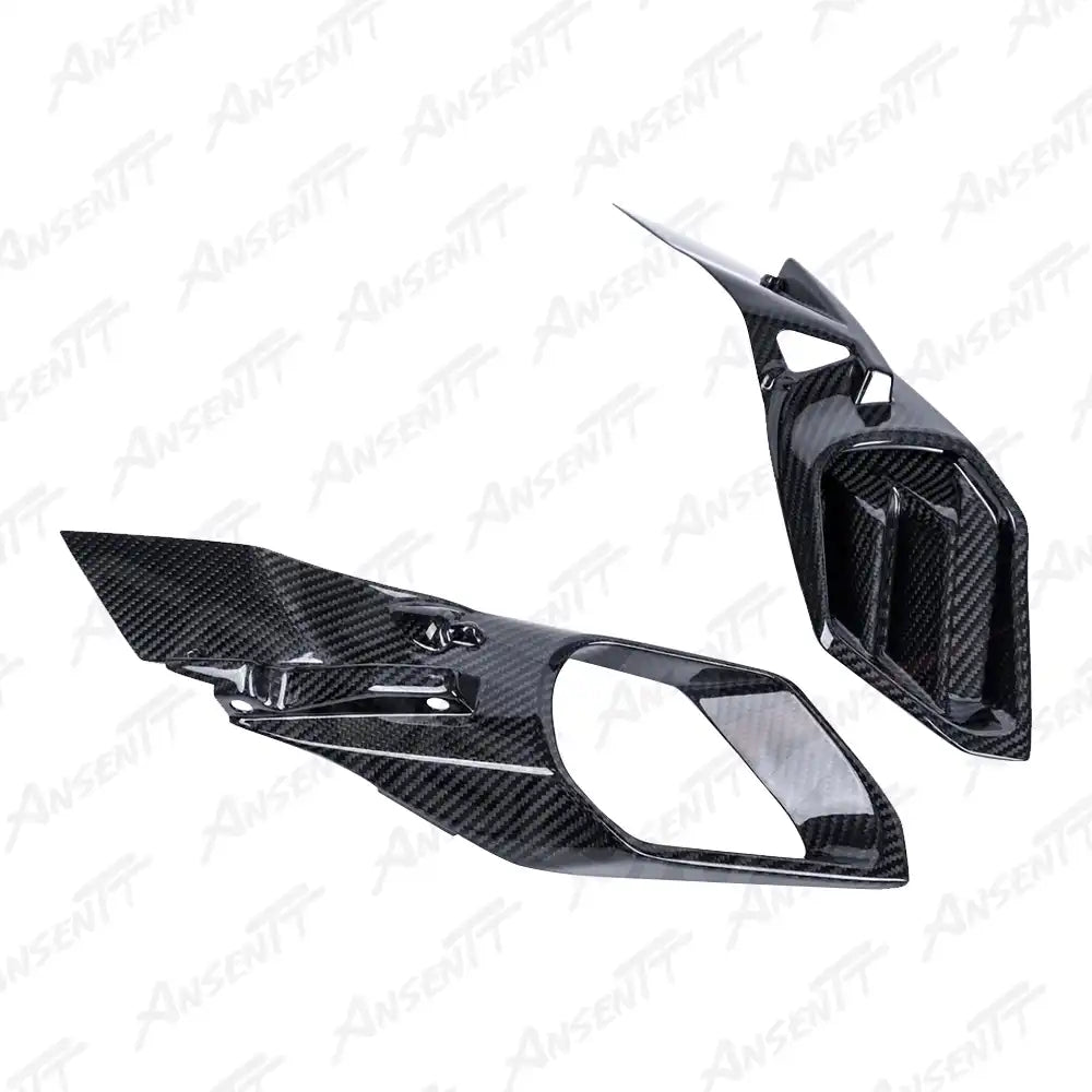 Carbon Fiber Ram Air Intake Ducts for Kawasaki Ninja H2 H2C H2R 2015-2024 - 2x2 Twill Glossy