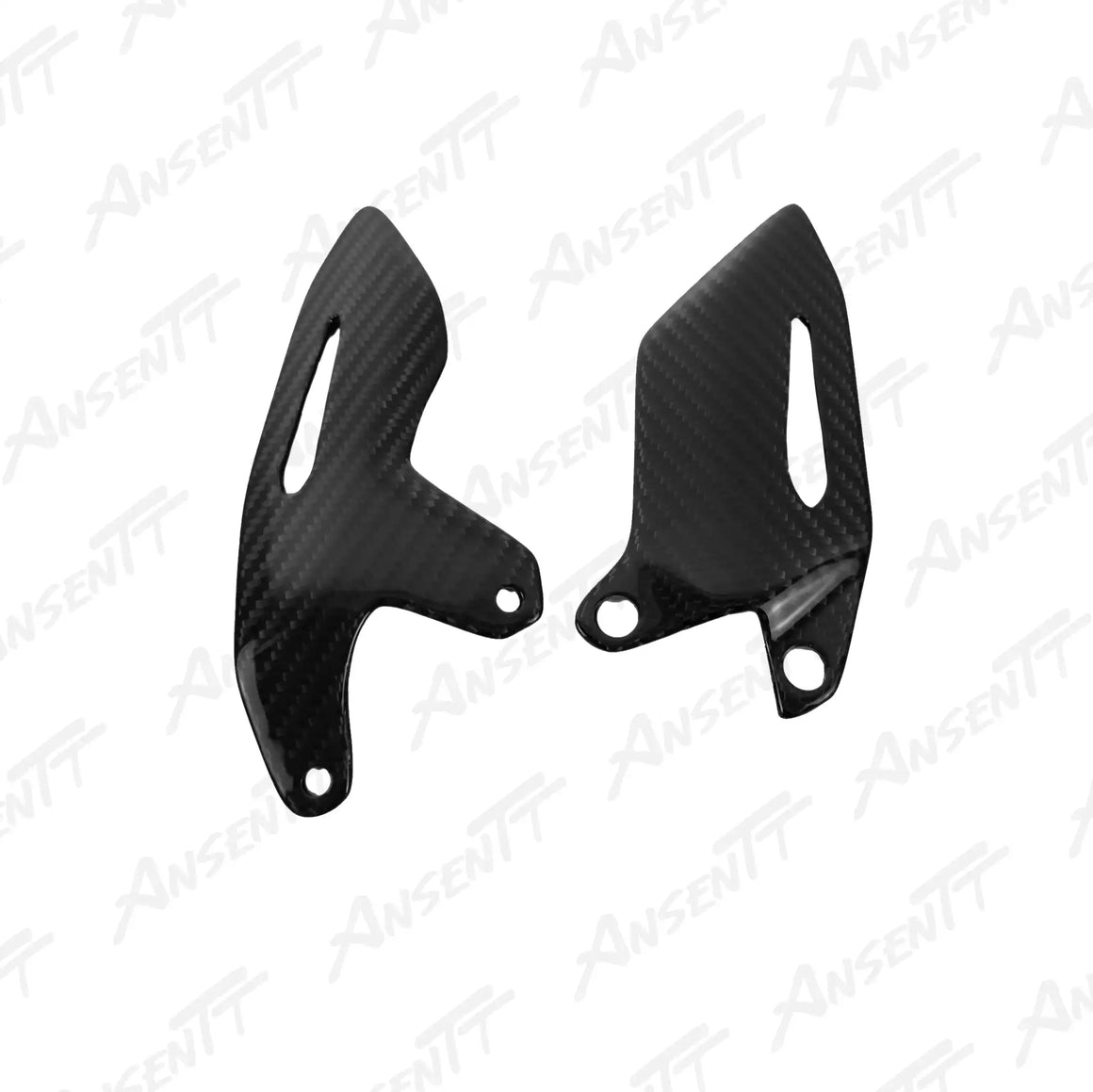 （左右）Carbon Fiber Heel Guards (Pair) for Kawasaki Ninja H2 H2C H2R 2015-2024 - 2x2 Twill Glossy