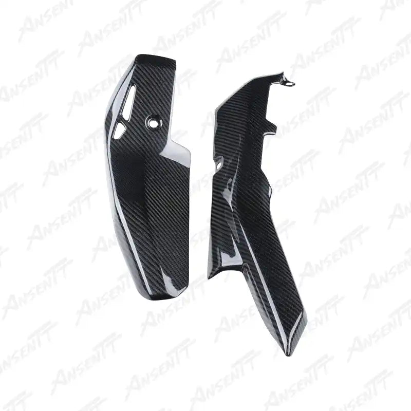 Carbon Fiber Exhaust Cover Heat Shield for Kawasaki Ninja H2 H2C H2R 2015-2024 - 2x2 Twill Glossy