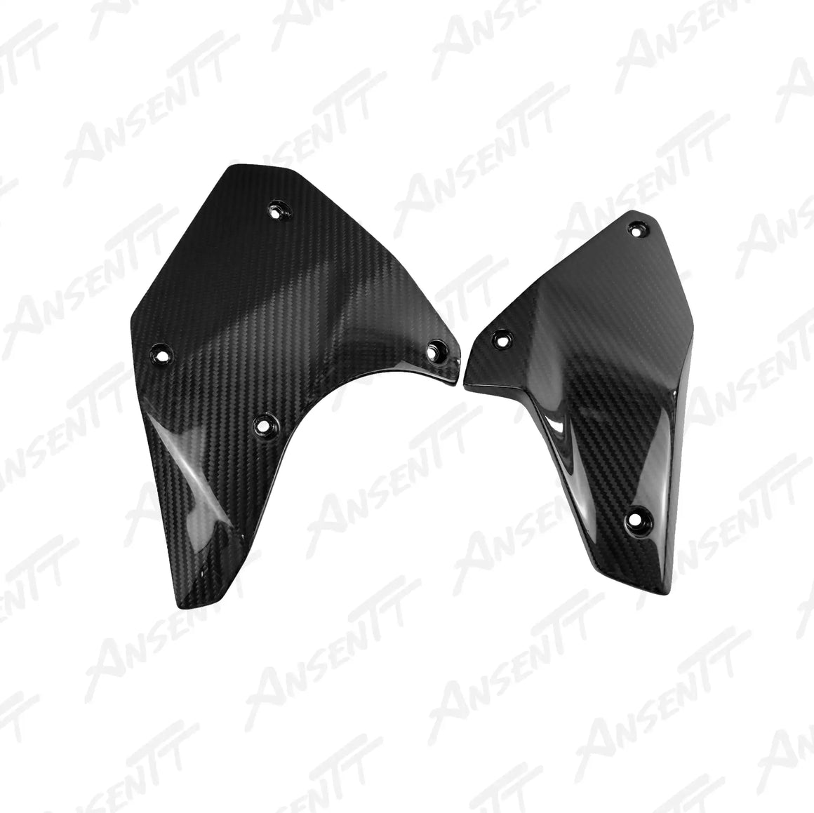 Carbon Fiber Lower Side Fairing Panels (Pair) for Kawasaki Ninja H2 H2C H2R 2015-2024 - 2x2 Twill Glossy