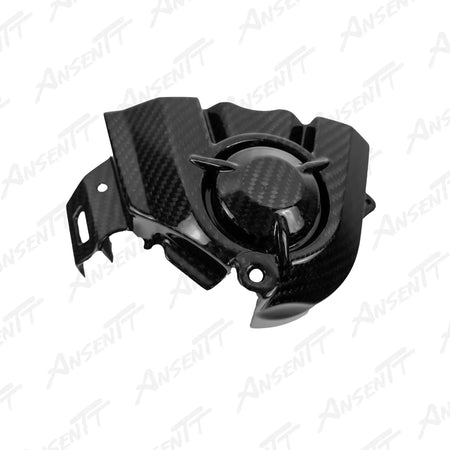 Carbon Fiber Front Sprocket Cover for Kawasaki Ninja H2 H2C H2R 2015-2024 - 2x2 Twill Glossy