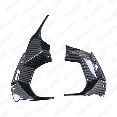 Carbon Fiber Dashpanel Side Panels (Pair) for Kawasaki Ninja H2 H2C H2R 2015-2024 - 2x2 Twill Glossy