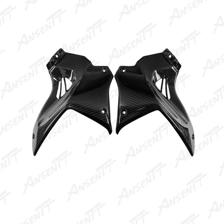 Carbon Fiber Front Upper Tank Side Panels (Pair) for Kawasaki Ninja H2 H2C H2R 2015-2024 - 2x2 Twill Glossy
