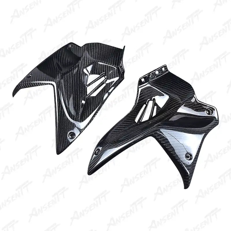Carbon Fiber Front Upper Tank Side Panels (Pair) for Kawasaki Ninja H2 H2C H2R 2015-2024 - 2x2 Twill Glossy