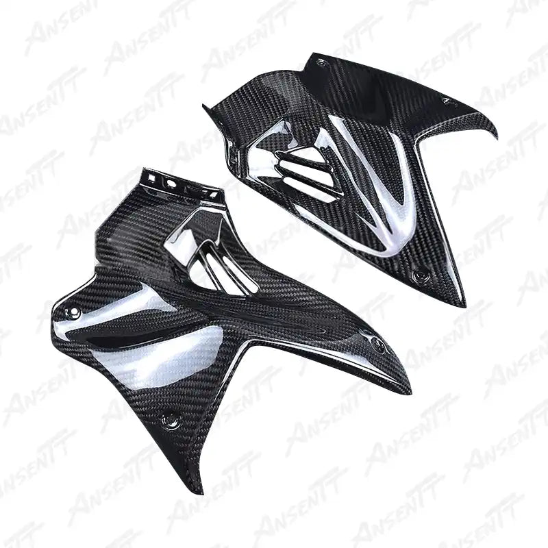 Carbon Fiber Front Upper Tank Side Panels (Pair) for Kawasaki Ninja H2 H2C H2R 2015-2024 - 2x2 Twill Glossy