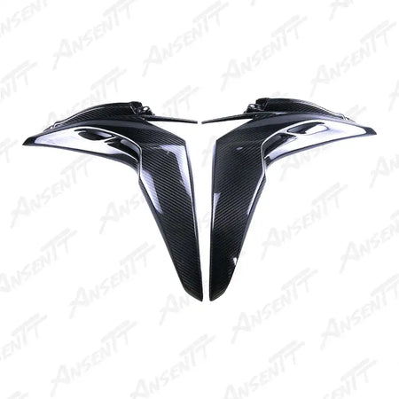 Carbon Fiber Radiator Shrouds (Pair) for Kawasaki Z1000 Z1000R 2014-2024 - 2x2 Twill Glossy