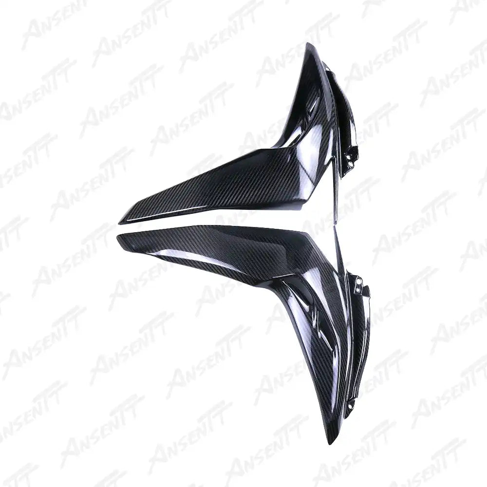 Carbon Fiber Radiator Shrouds (Pair) for Kawasaki Z1000 Z1000R 2014-2024 - 2x2 Twill Glossy